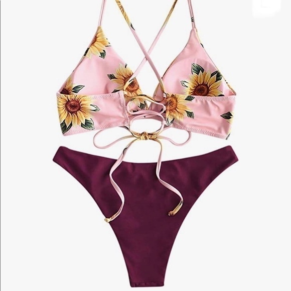 Sunflower Two Piece Bikini Set - Picture 2 of 7